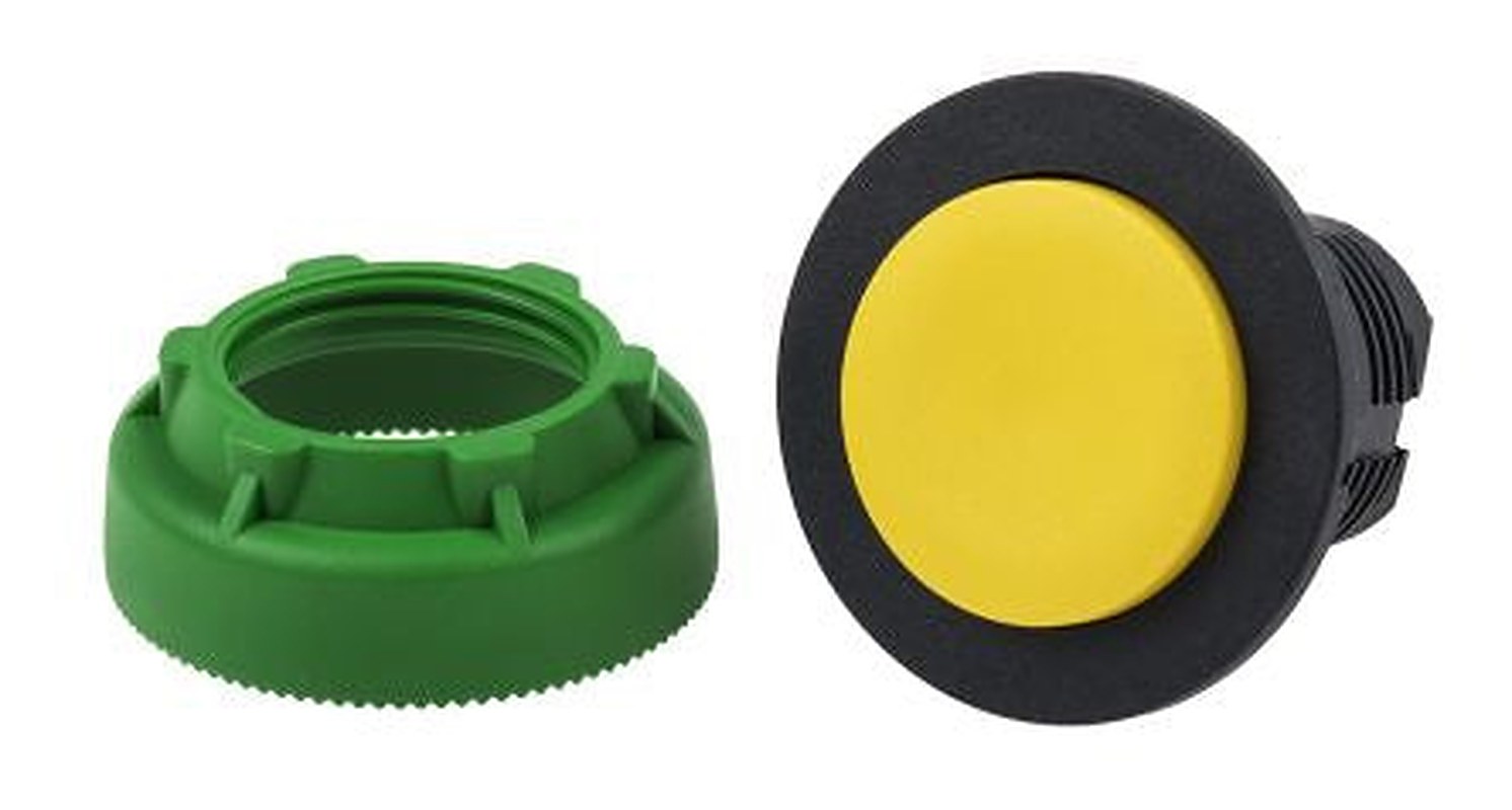 Schneider Electric Harmony XB5 Series Yellow Momentary Push Button Head, 30 mm Cutout, IP66, IP67, IP69K