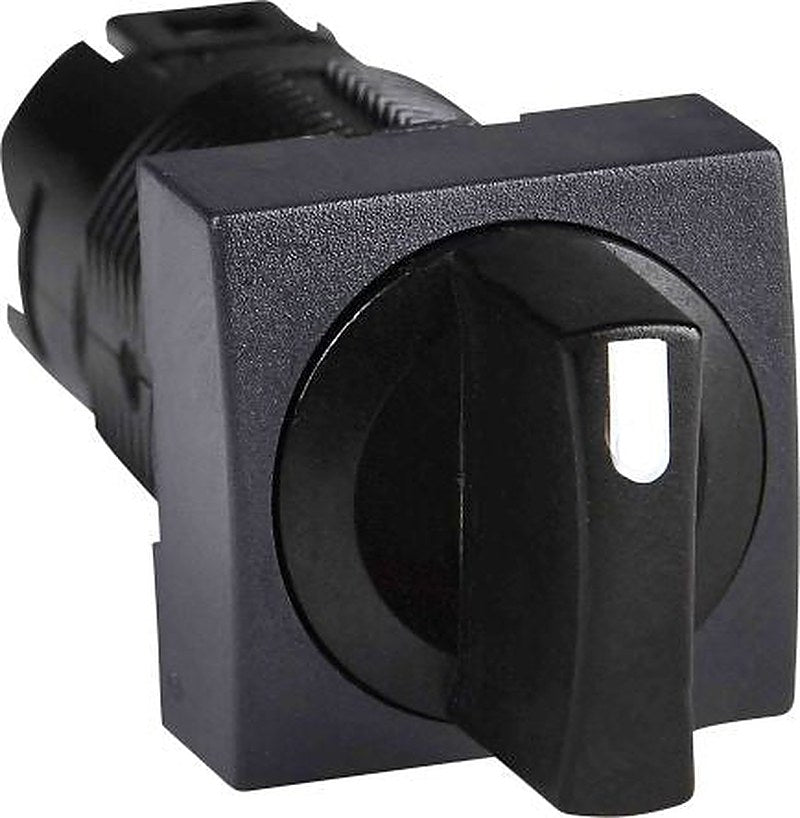 Schneider Electric Harmony Series 2 Position Selector Switch Head, 16 mm Cutout, Black Handle, IP65
