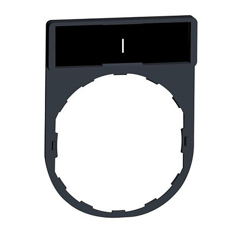 Schneider Electric Legend & Legend Holder Kit for Use with Push Buttons, Pre-printed "1 Red Side Background, White "I"