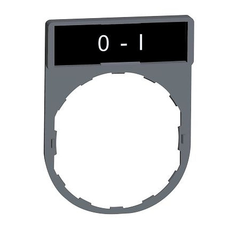 Schneider Electric Legend for Use with Harmony XB4, Harmony XB5, Pre-printed "1 Red Side Background, White O-I on 1
