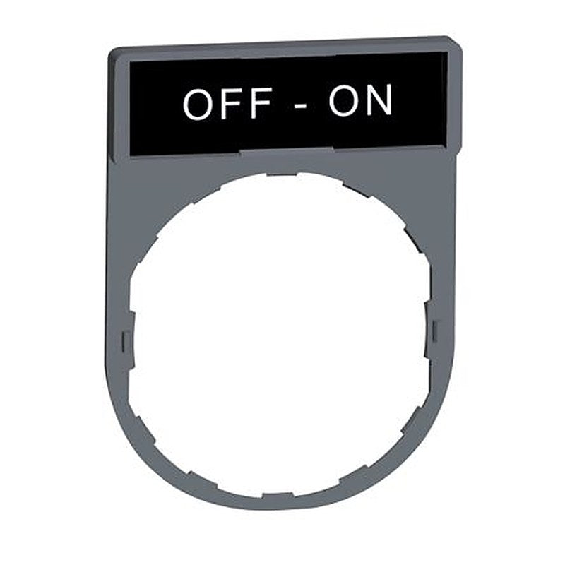 Schneider Electric Legend & Legend Holder Kit for Use with Push Buttons, Pre-printed "1 Red Side Background, White