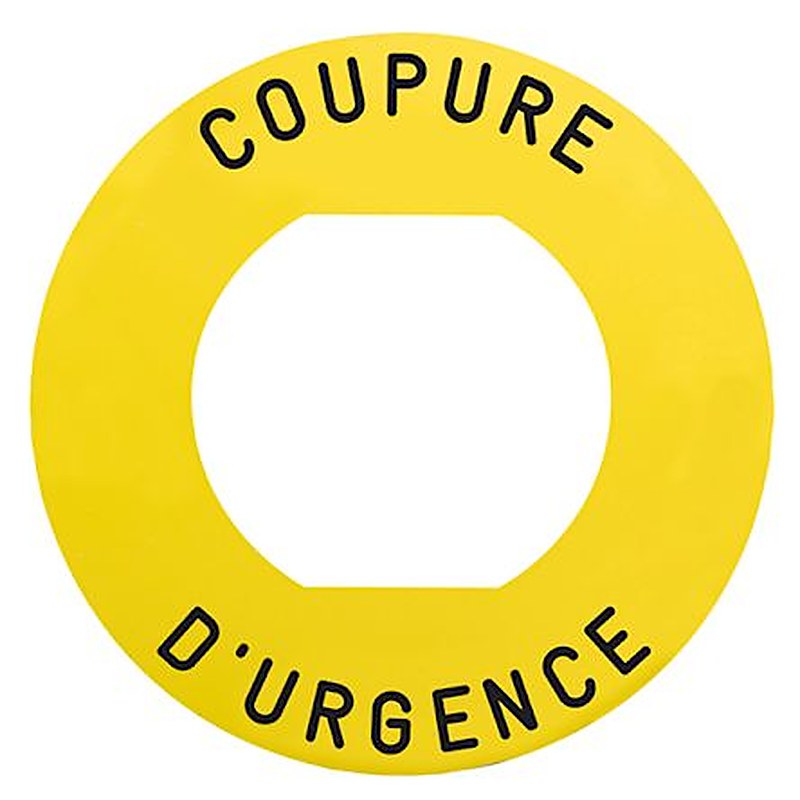 Schneider Electric Legend for Use with Harmony XB5, Harmony XB4, Pre-printed "COUPURE D'URGENCE