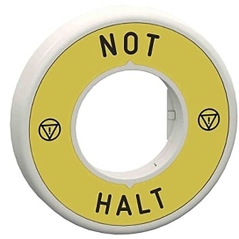 Schneider Electric Illuminated Marked Legend Ring for Use with Emergency Stop Mushroom Head Push Button