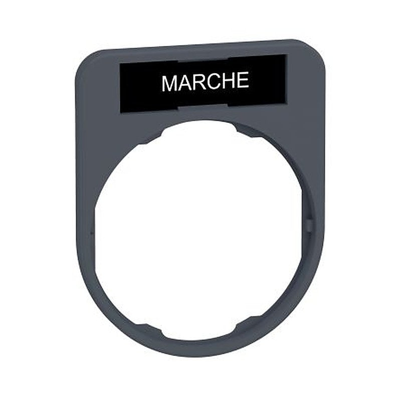 Schneider Electric Legend Plate for Use with Push Button, Pre-printed "1 Red Side, White MARCHE 1 Black Side