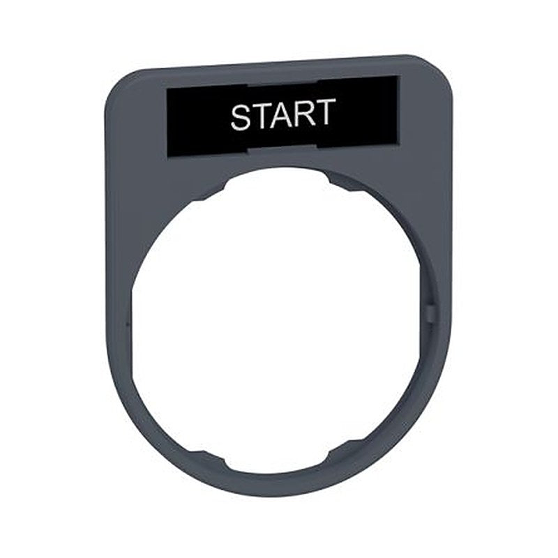 Schneider Electric Legend & Legend Holder Kit for Use with Push Buttons, Pre-printed "White START on 1 Black Side, 1 Red