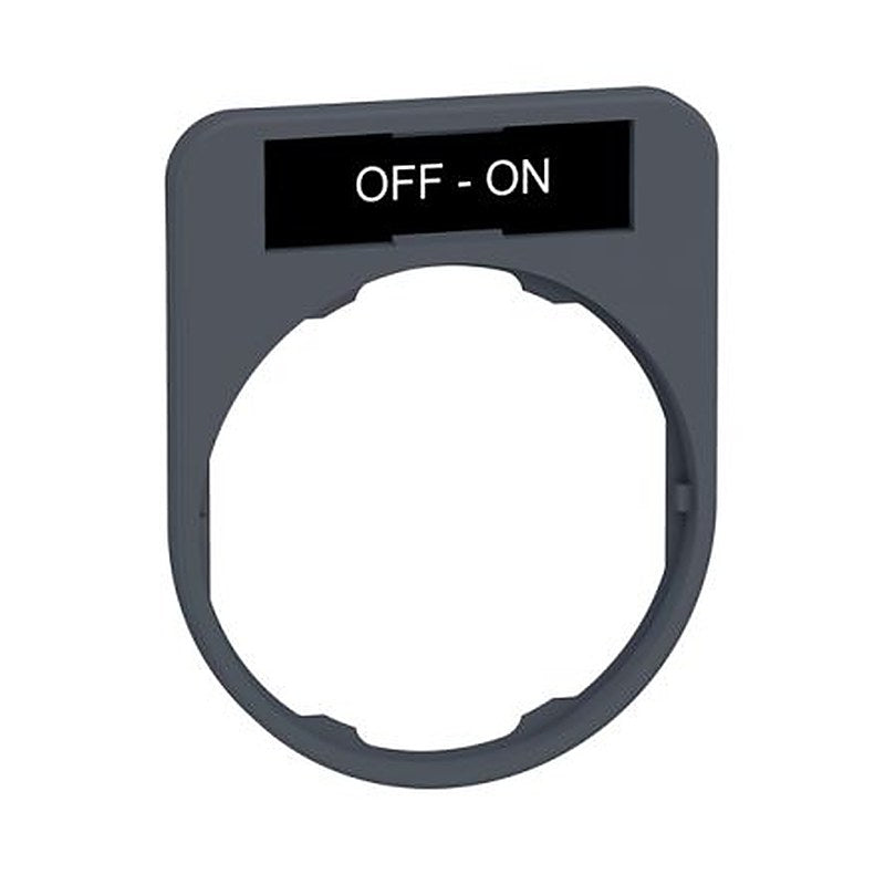 Schneider Electric Legend & Legend Holder Kit for Use with Push Buttons, Pre-printed "White OFF-ON on 1 Black Side, 1