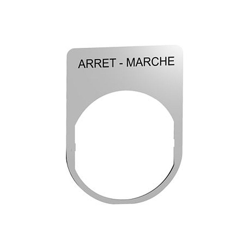 Schneider Electric Legend & Legend Holder Kit for Use with Push Buttons, Pre-printed "Black ARRET-MARCHE