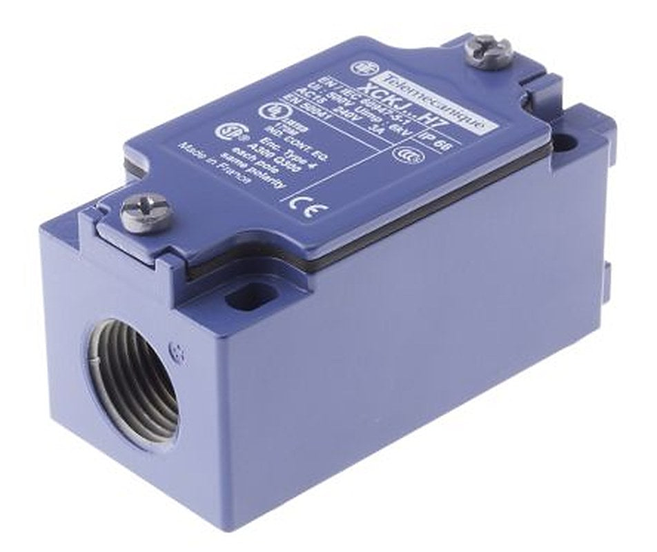 Telemecanique Sensors ZCKJ Series Roller Lever Limit Switch, SPDT, IP65, Metal Housing, 240V ac, 3A