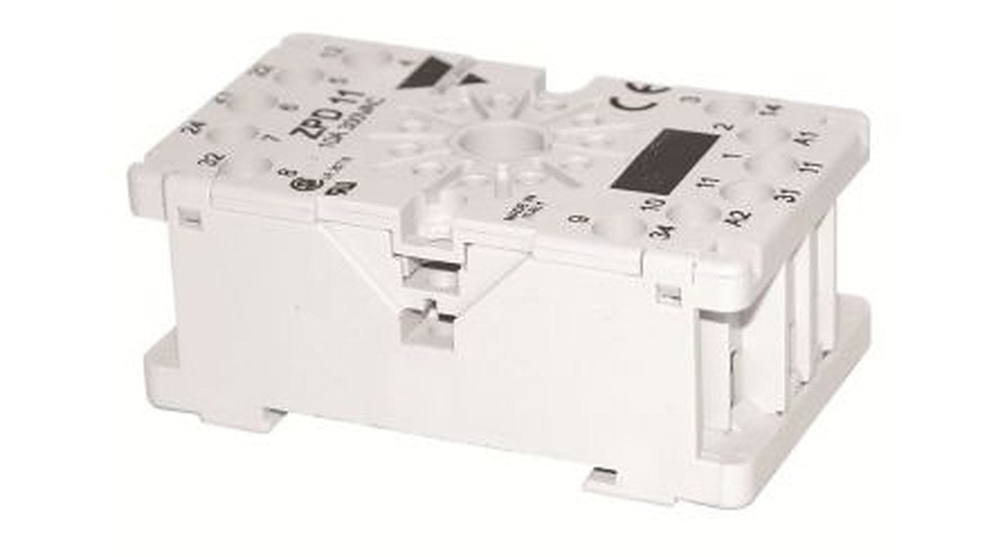 Carlo Gavazzi ZPD 11 Way 300V DIN Rail Relay Socket, for use with RCP Relays