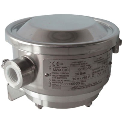 WIKA MW Series Pressure Sensor, SPDT Output 0 bar 10 bar, Gauge Reading