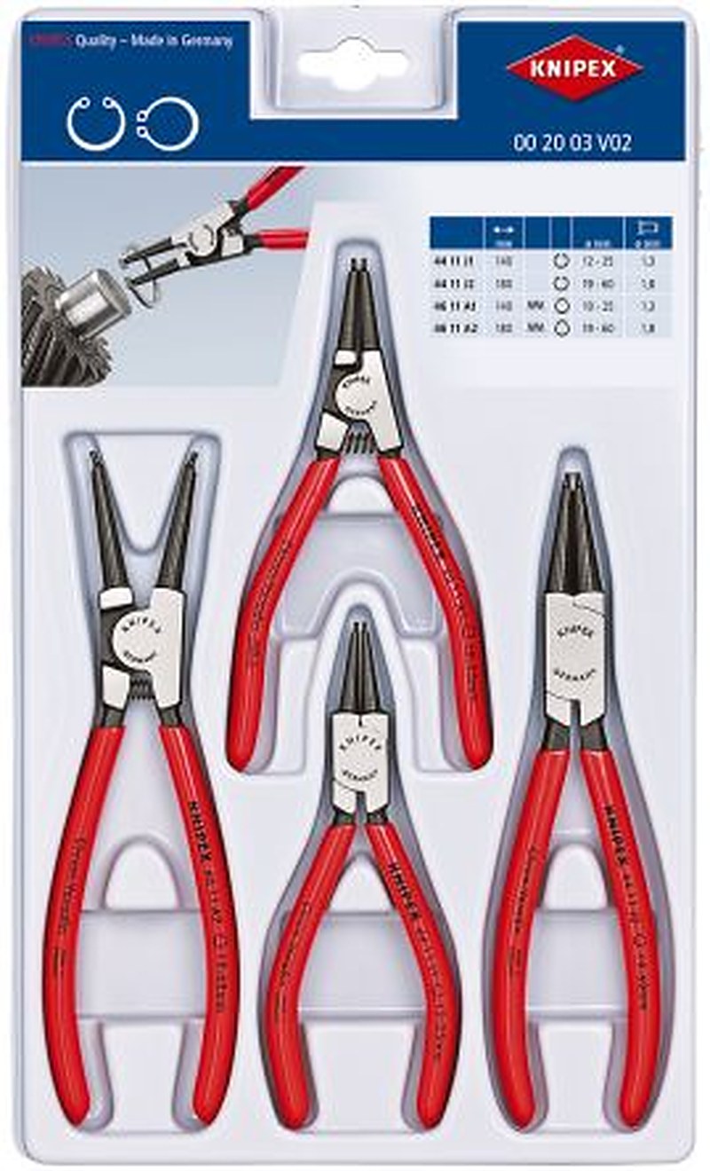 Knipex 4-Piece Circlip Plier Set Circlip Plier Set