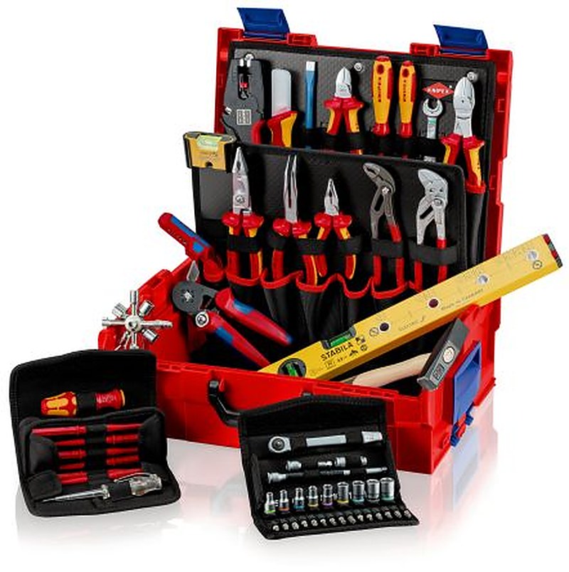 Knipex 63 Piece Electrician Tool Kit Tool Case with Case VDE/1000V Approved