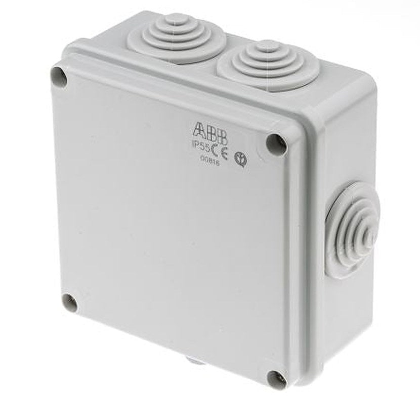 ABB Grey Thermoplastic Junction Box, IP55, 100 mm, 100mm 35 mm