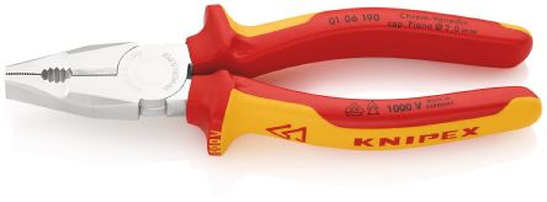 Knipex 1-Piece Combination Plier, 190mm Overall VDE/1000V Approved