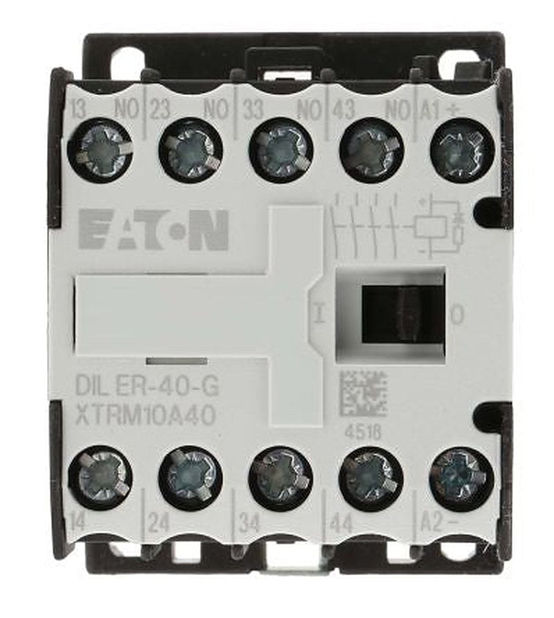 Eaton DILER Contactor, 24V dc Coil, 4-Pole, 3 A, 4 NO, 400V ac