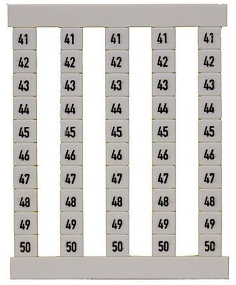 Weidmüller Numbers Terminal Marker for use with All Weidmüller cable connectors