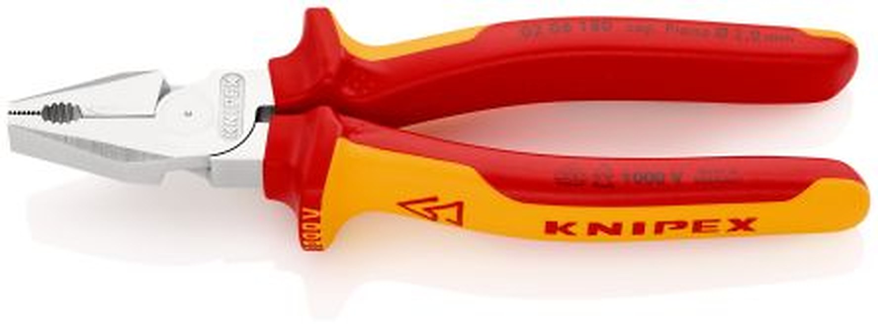 Knipex 1-Piece Combination Plier, 180 mm Overall VDE/1000V Approved