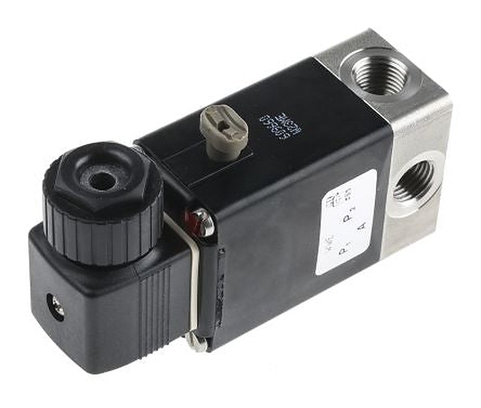 Burkert Solenoid Valve 021396, 3 Port, NO/NC, 230V ac, 1/4 in