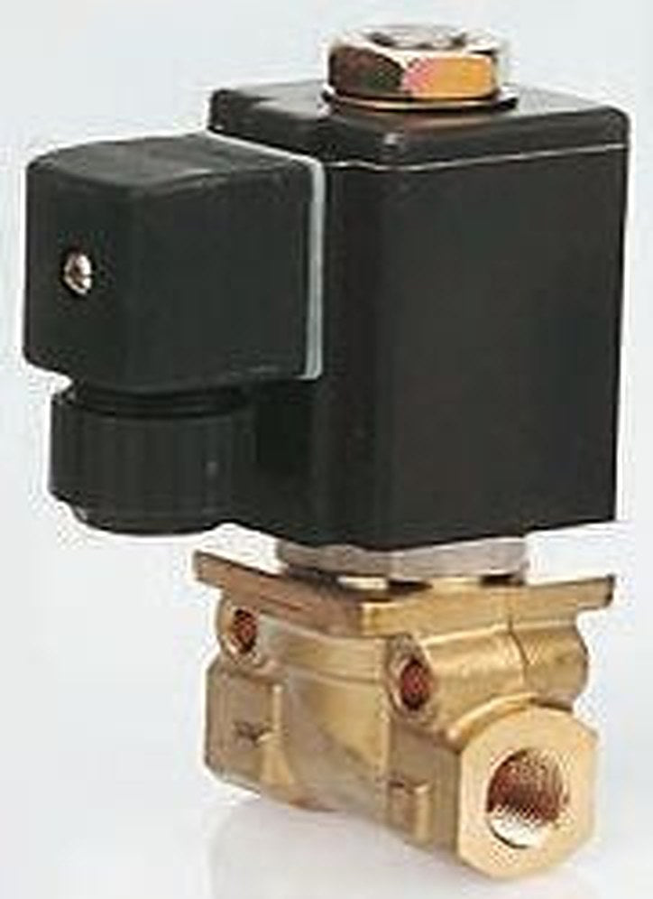 Burkert Solenoid Valve 023897, 2 Port, NC, 110V ac 6.35 mm, 6.35 mm
