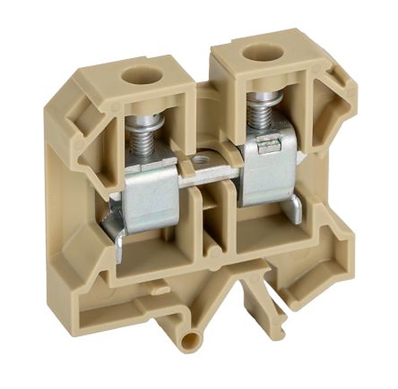 Weidmüller 0271060000 SAK 16 Series Feed Through Terminal Block Yellow, Beige, 16mm², 1-Level, Solder