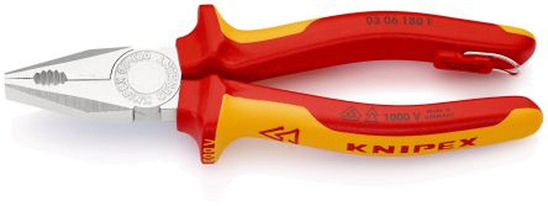 Knipex 1-Piece Combination Plier, 180mm Overall VDE/1000V Approved