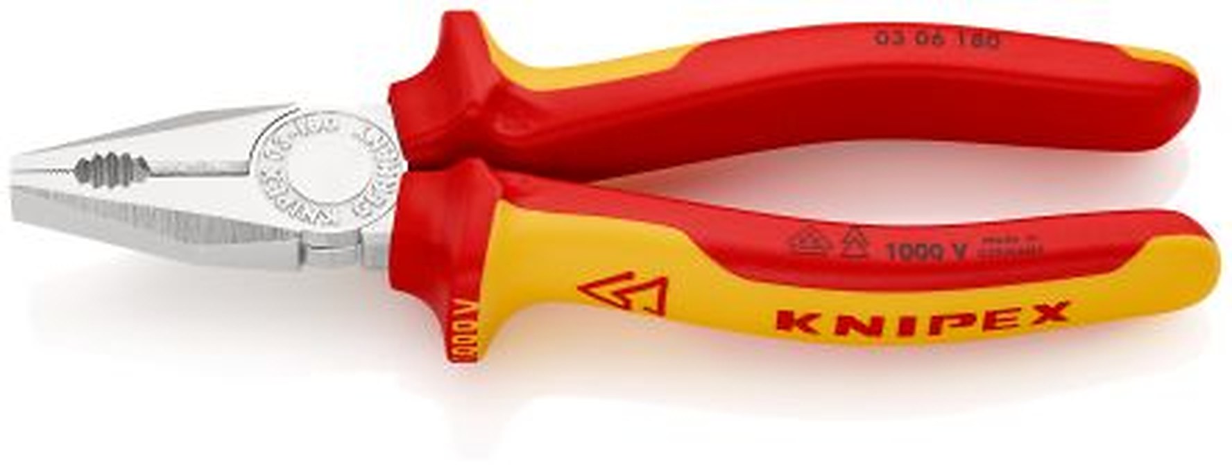 Knipex 1-Piece Combination Plier, 180 mm Overall VDE/1000V Approved