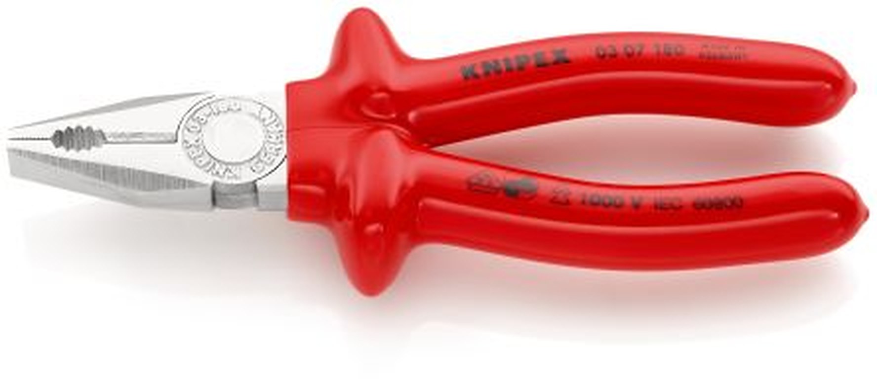 Knipex 1-Piece Combination Plier, 180 mm Overall VDE/1000V Approved