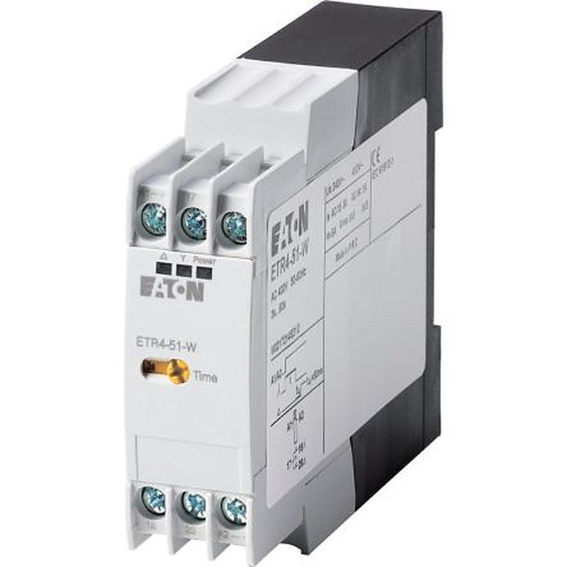 Eaton ETR4 Series DIN Rail Timer Relay, 1-Contact, 400 V ac 400V ac, 3 to 60 s, 1-Function