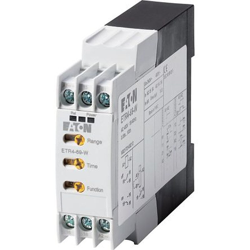 Eaton ETR4 Series DIN Rail Timer Relay, 1-Contact, 400 V ac 400V ac, 0.05 to 3600000 s, 1-Function