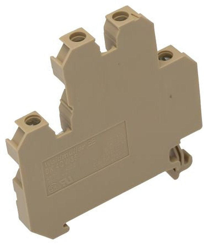 Weidmüller 0363660000 SAK Series DIN Rail Terminal Block Yellow, Beige, 4mm², 2-Level, Screw, IECEx/ATEX