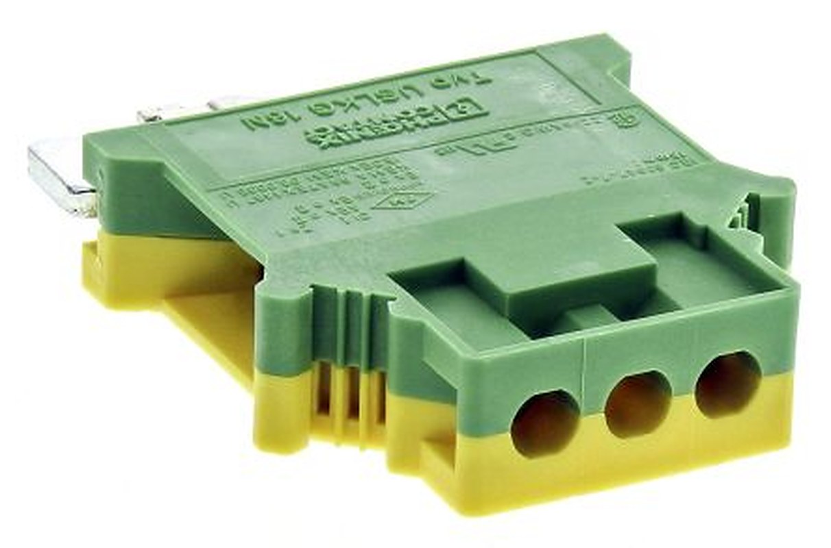 Phoenix Contact 2-Way USLKG 16 N Earth Terminal Block, 16mm², 12AWG, 4 AWG Wire, Screw, Polyamide Housing, ATEX