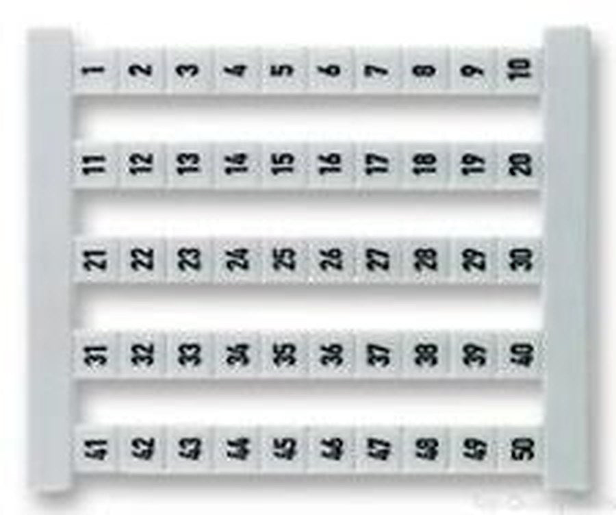 Weidmüller Numbers Terminal Marker for use with Electronic Sub-Assemblies, Weidmuller Cable Connectors, Plug-In