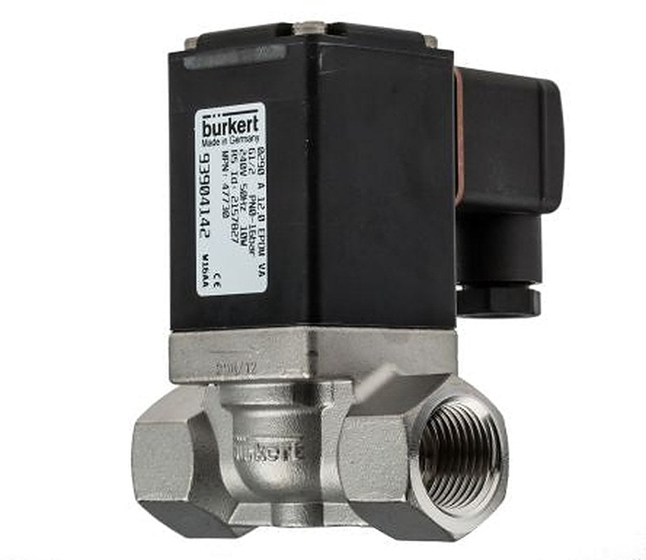 Burkert Solenoid Valve 047730, 2 Port, NC 1/2 in, 240V ac, 1/2 in