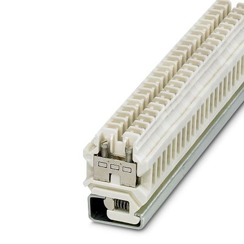 Phoenix Contact 0502058 SSK 110 KER-EX Series Feed Through Terminal Block White, 0.5mm², 10 mm², 1-Level, Screw, ATEX