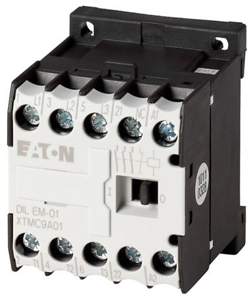 Eaton DILEM Contactor, 400V Coil, 3-Pole, 9 A, 4 kW, 1 NC, 400V