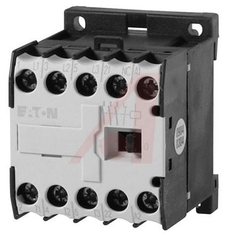 Eaton DILM Contactor, 110V ac Coil, 3-Pole, 6 A, 3 kW 120V, 3 NO, 690V ac