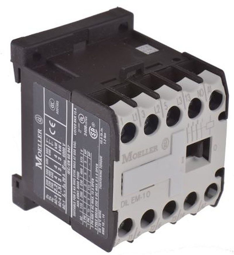 Eaton DILEM Contactor, 110V ac Coil, 3-Pole, 9 A, 4 kW 110V ac, 3 NO, 400V ac