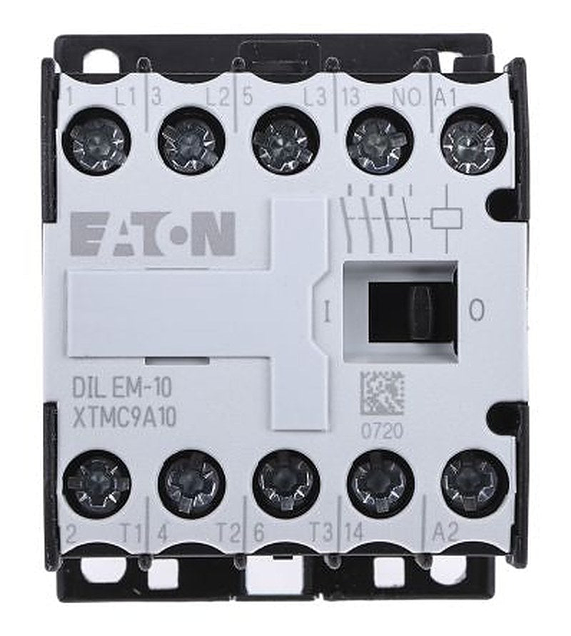 Eaton DILEM Contactor, 380V ac Coil, 3-Pole, 9 A, 4 kW 380V ac, 3 NO, 400V ac