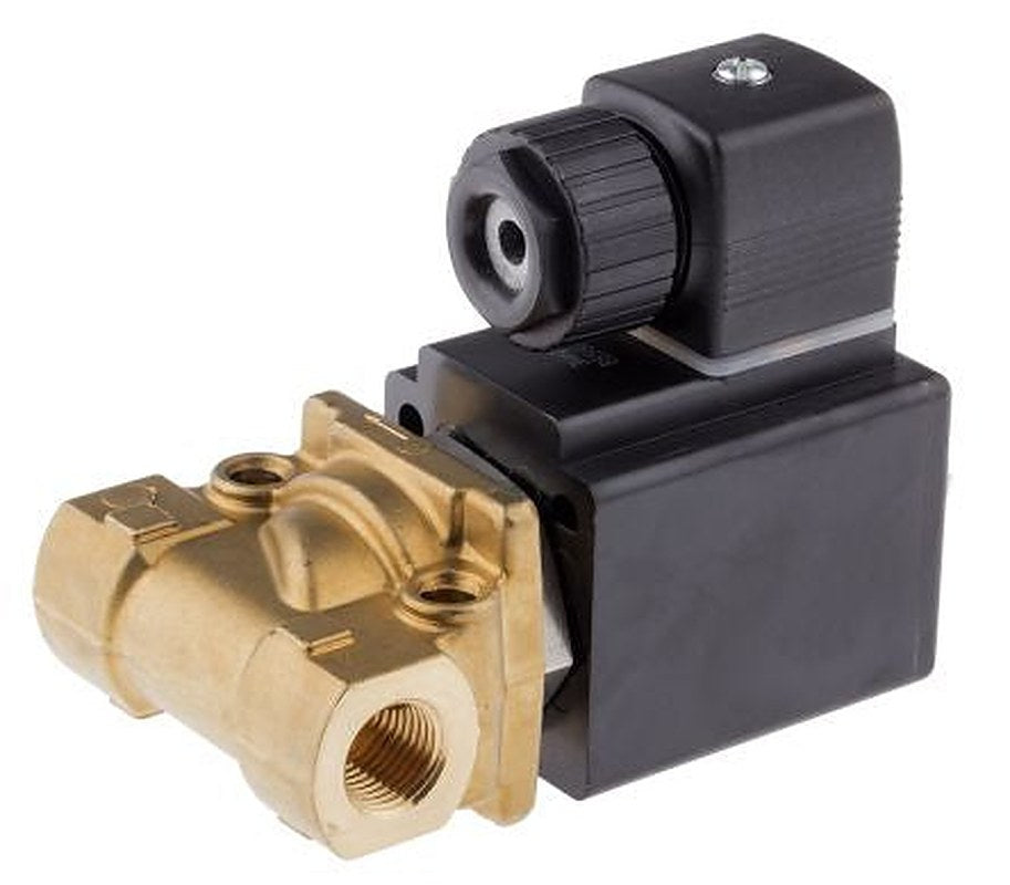 Burkert Solenoid Valve 053188, 2 Port, NC, 230V ac 1/4 in G, 6.35 mm