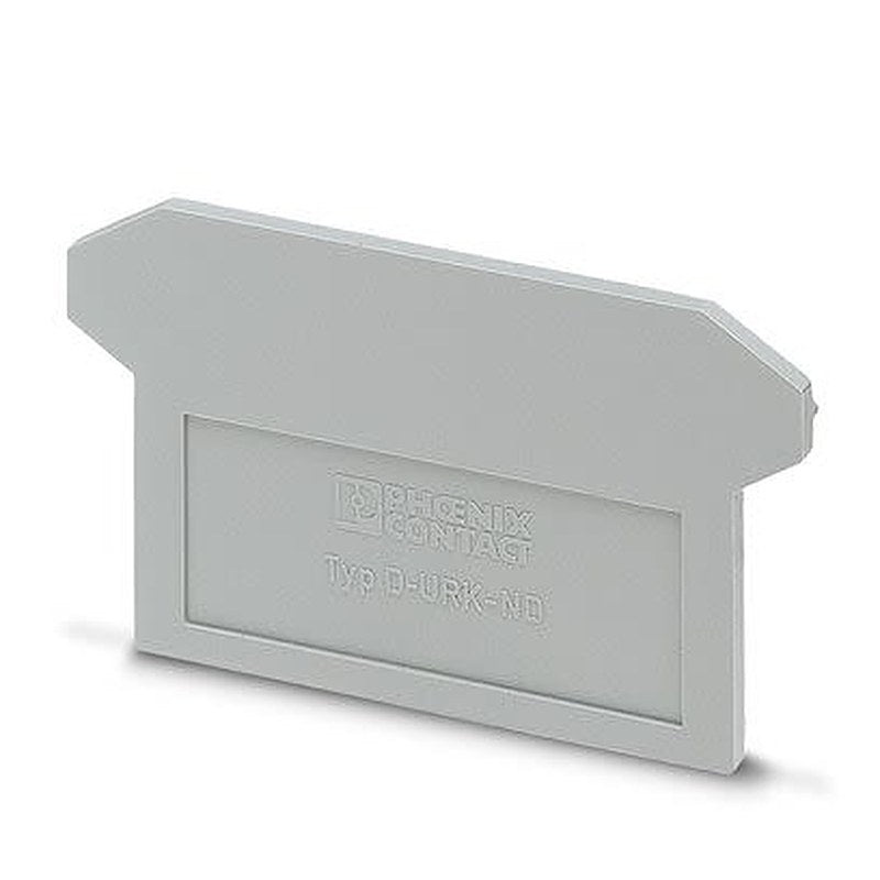 Phoenix Contact D-URK-ND Series End Cover for Use with DIN Rail Terminal Blocks