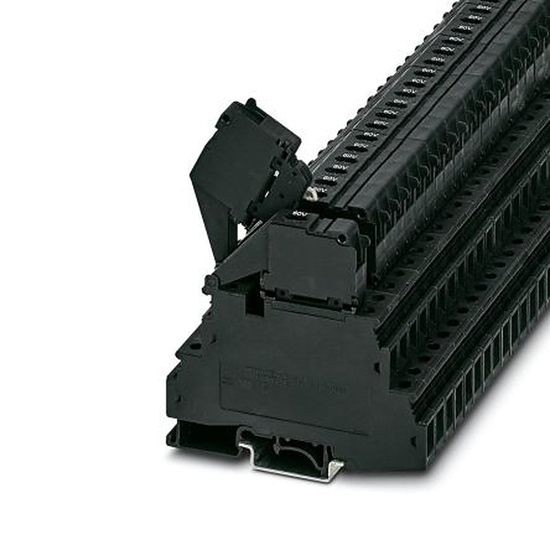 Phoenix Contact 0711580 UKK 5-HESILED 60 (5X20) Series Fuse Modular Terminal Block Black, 0.2mm², 4 mm², 2-Level Fused,