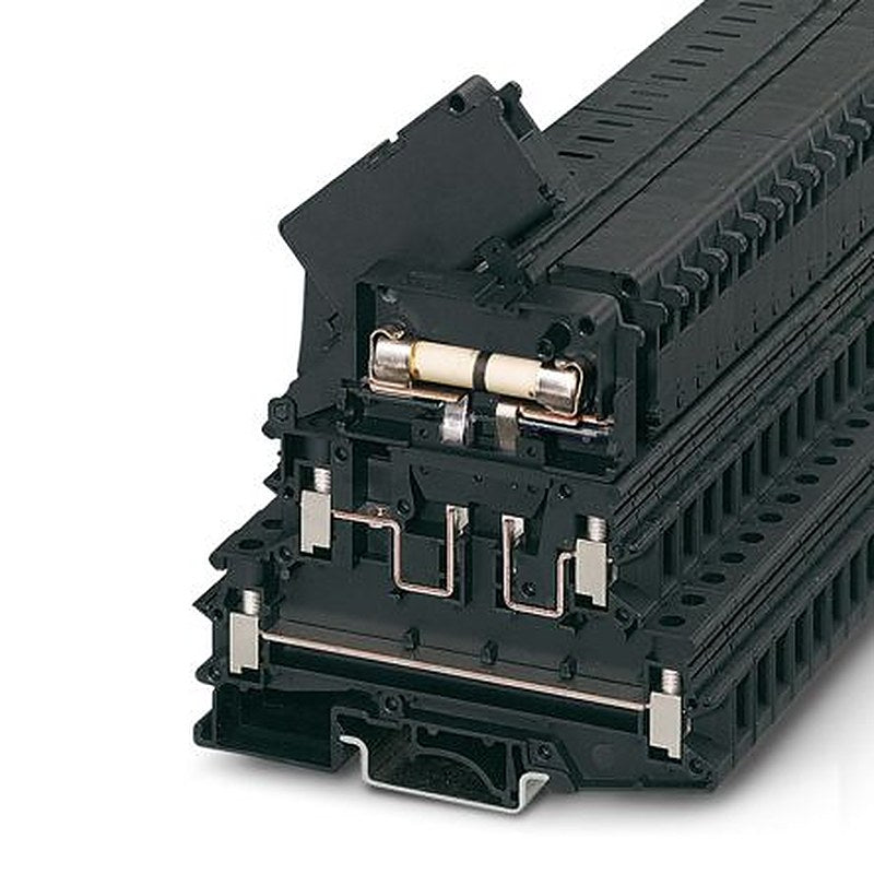 Phoenix Contact 0711616 UKK 5-HESILA 250 (6.3X32) Series Modular Terminal Block Black, 1.5mm², 1-Level, Screw