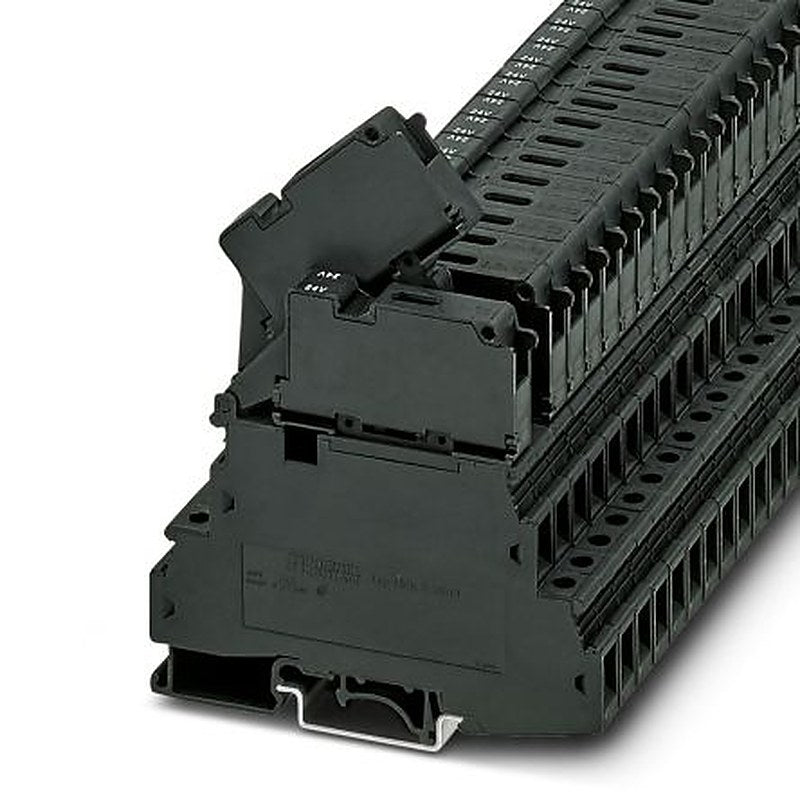 Phoenix Contact 0711632 UKK 5-HESILED 24 (6.3X32) Series Fuse Modular Terminal Block Black, 0.2mm², 4 mm², 2-Level