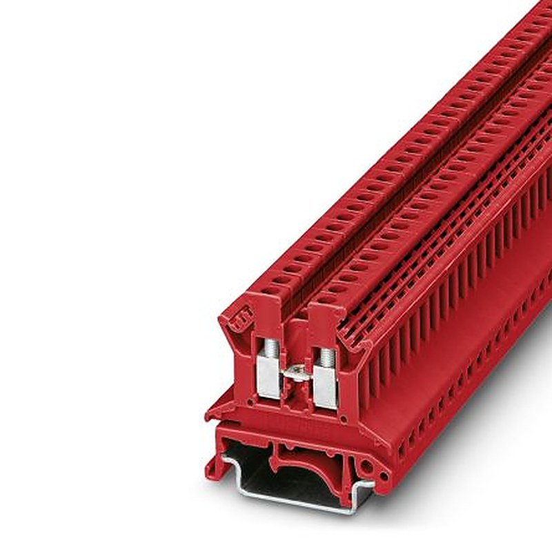 Phoenix Contact 0719074 UK 2.5 N RD Series Feed Through Terminal Block Red, 2.5mm², 1-Level, Screw