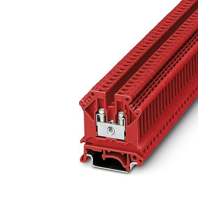 Phoenix Contact 0719139 UK3 N RD Series Feed Through Terminal Block Red, 0.2mm², 4 mm², 1-Level, Screw