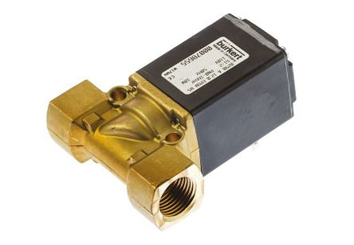 Burkert Solenoid Valve 078655, 2 Port, NC, 110V ac, 1/2 in