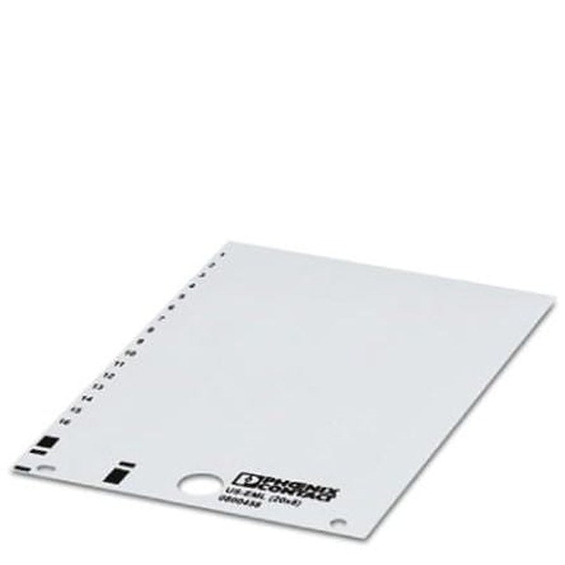 Phoenix Contact Panel Marker, 8 mm Length 0800458 White