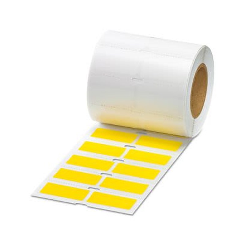 Phoenix Contact Yellow Label, 38 mm Width, 1000 Per Roll Qty, 17 mm