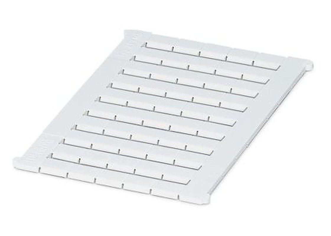 Phoenix Contact, ZBFM 8/WH:UNBEDRUCKT Polyamide Zack Strip for use with Terminal Block