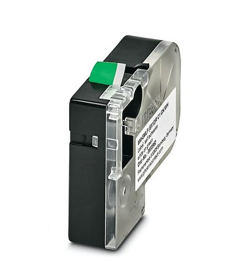 Phoenix Contact White on Green Label Printer Tape, 8 m Length, 12 mm Width, 8 m Label Length, 12 mm Label Width